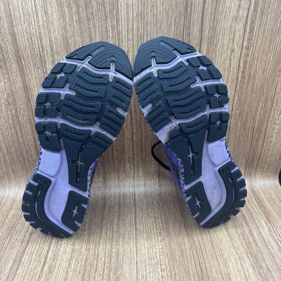 Brooks Ghost 14 Shoes Womens 11 B Purple Running Electric Cheetah sneakers READ - Picture 6 of 9